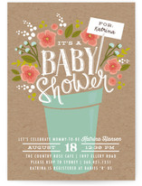 Special Delivery Bouquet Baby Shower Invitations