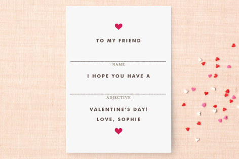 Fill in the Blank Classroom Valentine's Cards by k&hellip; | Minted