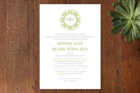 Celtic themed wedding invitations