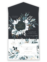 All-in-One Foil-Pressed Wedding Invitations