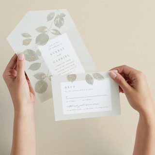 Sonnet All-in-One Foil-Pressed Wedding Invitations