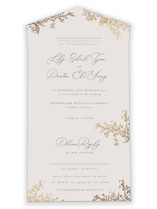 forever and a day All-in-One Foil-Pressed Wedding Invitations