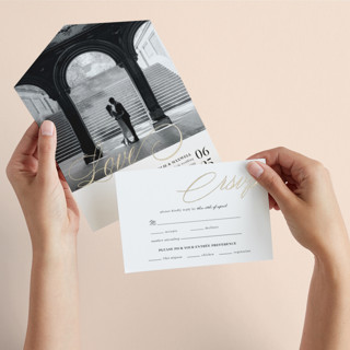 Love All-in-One Foil-Pressed Wedding Invitations