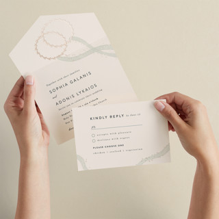 Stefana All-in-One Foil-Pressed Wedding Invitations