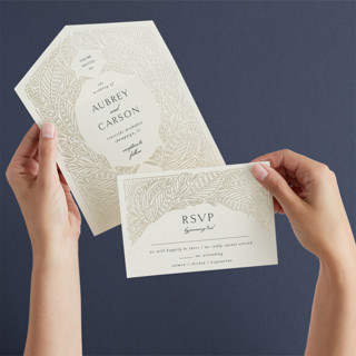 Royalty All-in-One Foil-Pressed Wedding Invitations