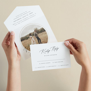 Encircled Love All-in-One Foil-Pressed Wedding Invitations