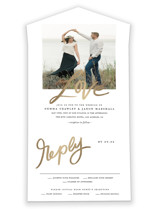 All-in-One Foil-Pressed Wedding Invitations
