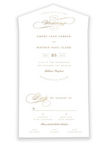 Loop All-in-One Foil-Pressed Wedding Invitations