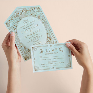 Elegant Lines All-in-One Wedding Invitations