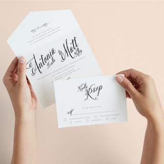 Traditional Royalty All-in-One Wedding Invitations