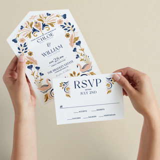 modern folk All-in-One Wedding Invitations