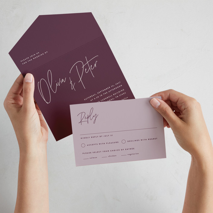 Signed AllinOne Wedding Invitations by JoAnn Jinks Minted