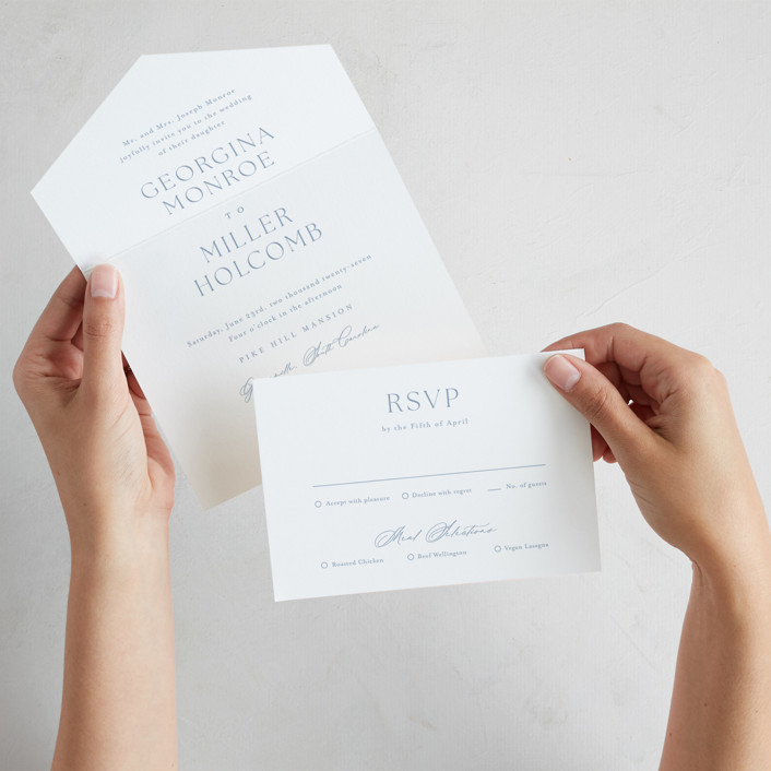 Max Air Invitations Modern Air All-in-One Wedding Invitations by Stacey Meacham | Minted