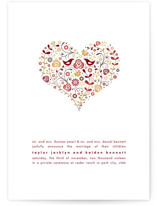 Love Birds Wedding Announcements