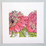 Garden Sketch Peony II Limited Edition Prints - Drawing