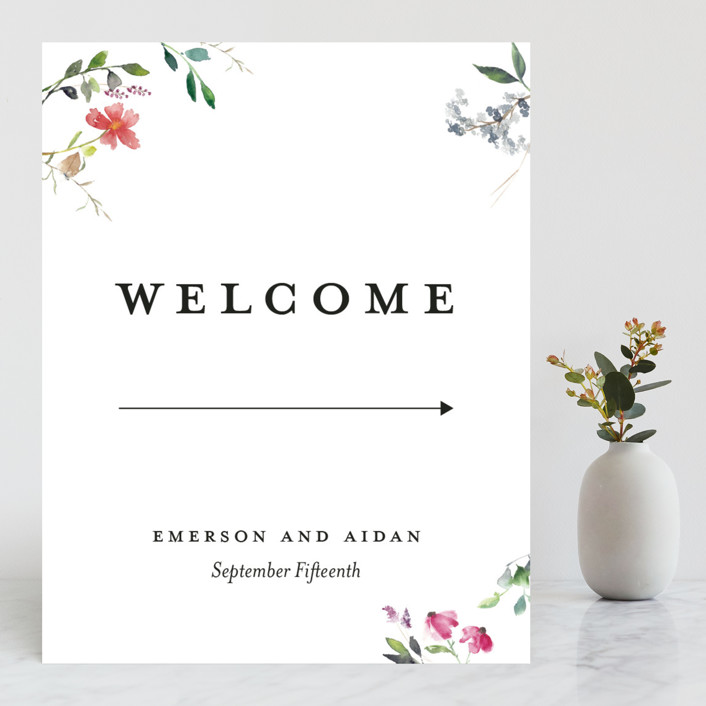Spring Wildflowers Large Custom Signs by Mere Paper | Minted