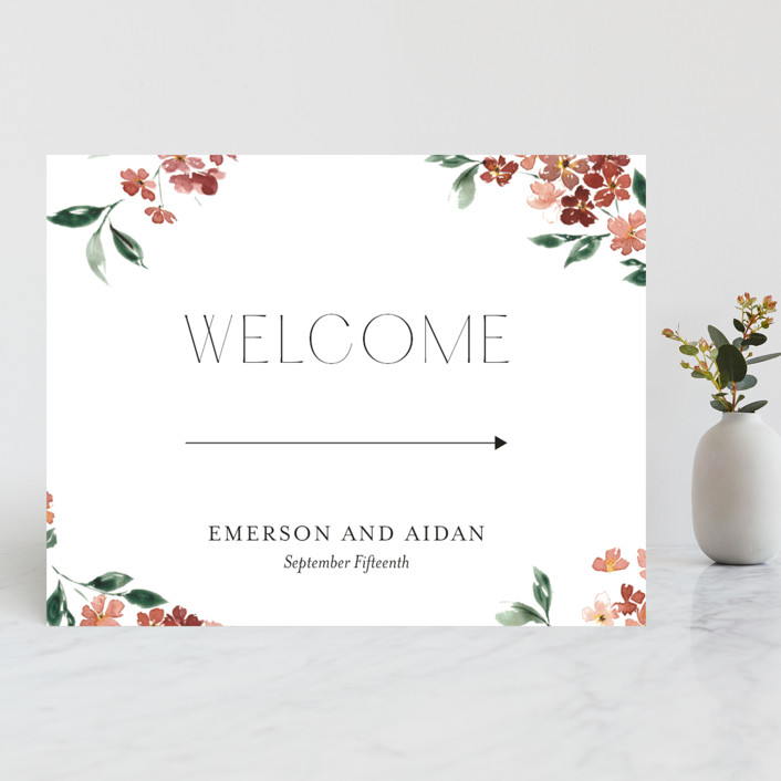 Sweeping Vine Large Custom Signs by Itsy Belle Studio Minted