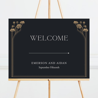 Nouveau flowers Large Custom Signs