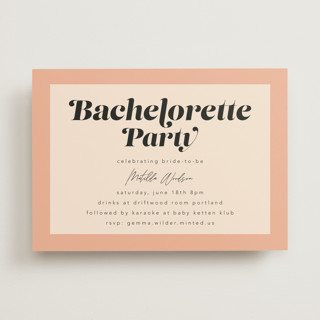Label Bachelorette Party Invitations