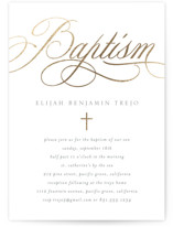 formally contemporary Foil-Pressed Baptism and Christening Invitations