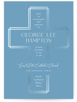 Modern Heirloom Foil-Pressed Baptism and Christening Invitations