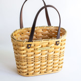 The Small Wide Weave Market Basket in Light Decorative Baskets