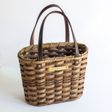 The Small Wide Weave Market Basket in Dark Decorative Baskets