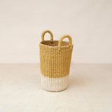 Mustard Cylinder Vase Basket Decorative Baskets