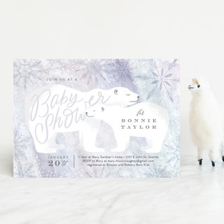 Snow Bear Hug Baby Shower Postcards