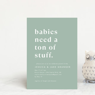 Ton of Stuff Baby Shower Postcards