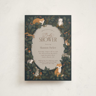 Woodland Baby Shower Baby Shower Postcards