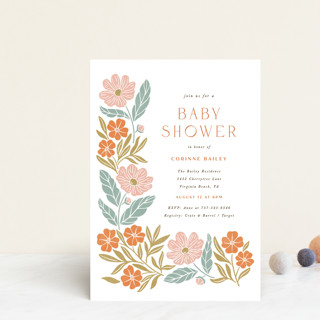Vintage Florals Baby Shower Postcards