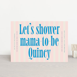 Modern Stripes Baby Shower Postcards