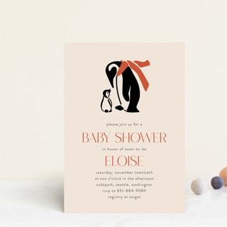 Penguin Print Baby Shower Postcards