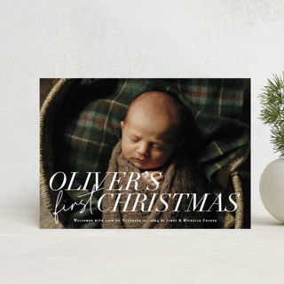 1st Christmas Holiday Birth Announcement Postcards