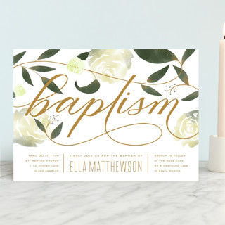 garden Baptism and Christening Invitations