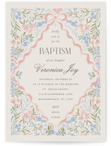 Floral Frame.. Baptism and Christening Invitations