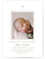 Simply framed Baptism and Christening Invitations