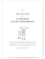 Little Lamb Baptism and Christening Invitations