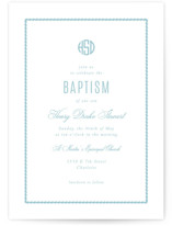 Circle Monogram Baptism and Christening Invitations