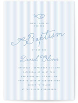Baptism Stripes Baptism and Christening Invitations