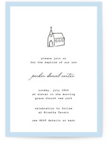 Modern Chapel Baptism and Christening Invitations