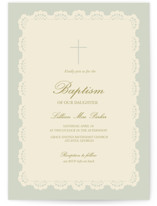 Vintage Lace Baptism and Christening Invitations