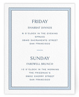 Beaufort Letterpress Bar and Bat Mitzvah Direction Cards