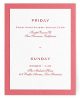 Letterpress Bar and Bat Mitzvah Direction Cards