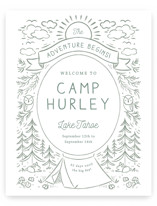 The Adventure Begins Wedding Party Signs