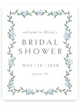 simple garland Wedding Party Signs