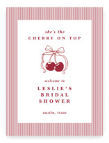 Classic Cherries Wedding Party Signs