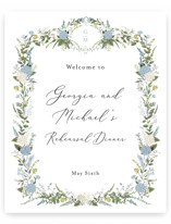 Hydrangea Vine Wedding Party Signs