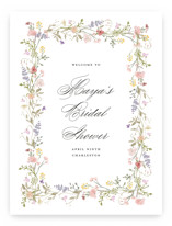 floral frame Wedding Party Signs